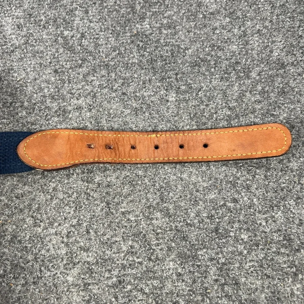 Zep Pro Belt Mens 42 Brown Leather Blue Knit Marlin Embroidered